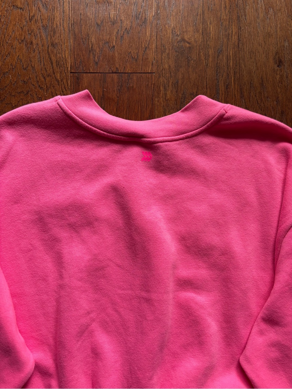 All in Motion Hot Pink Cropped Après Sport Crewneck Sweatshirt | Size L - Picture 6 of 12